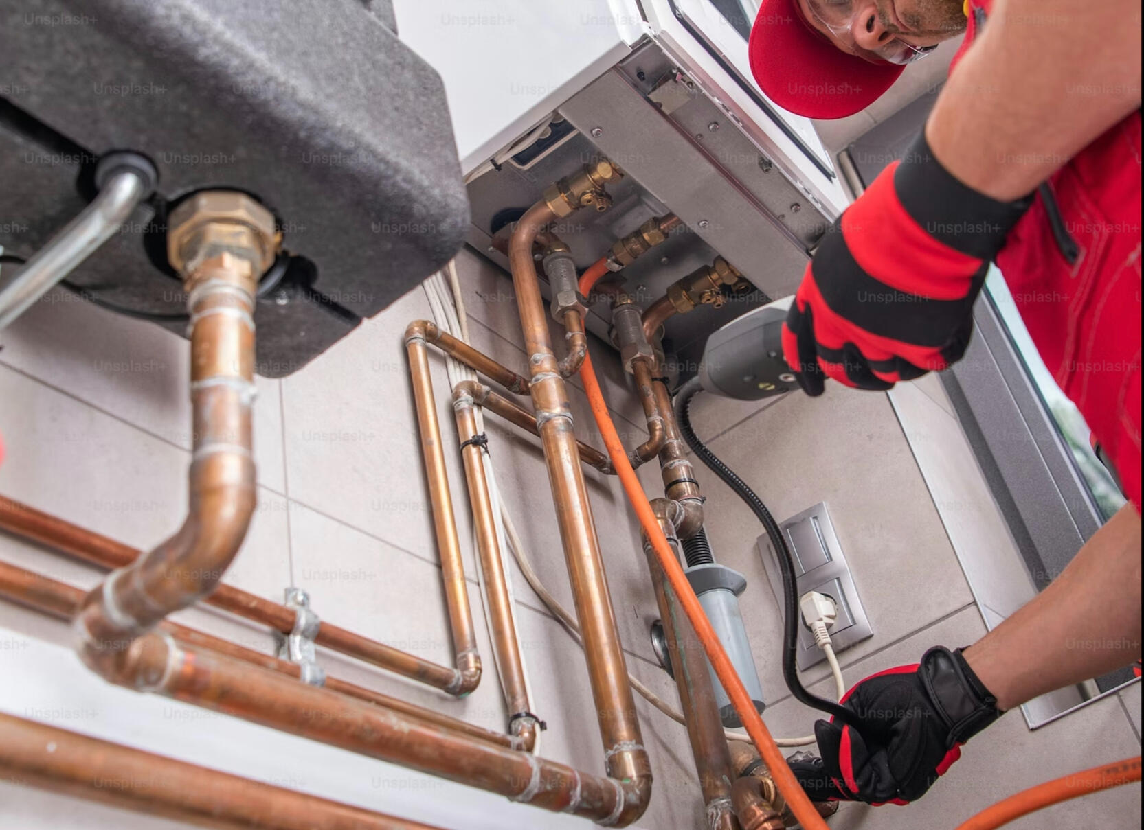 Emergency water heater repair and copper pipe installation in Lake County IL